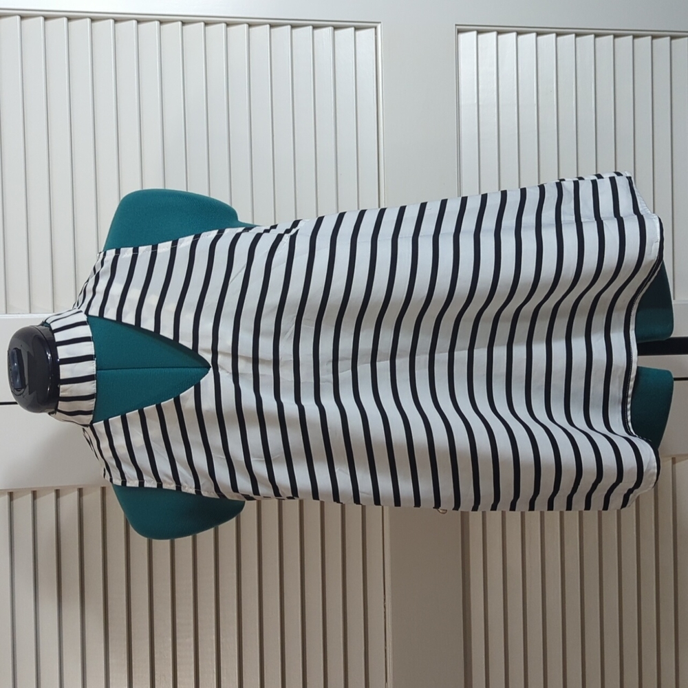 Altar's State M black and white striped shirt